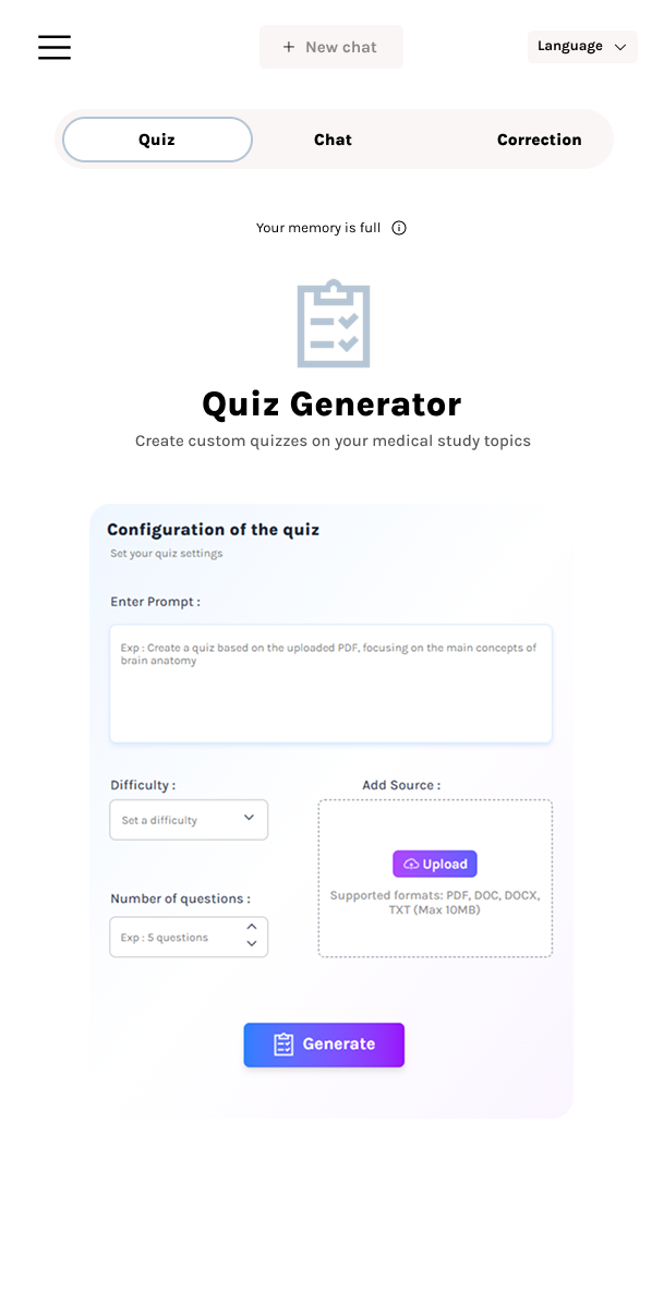 Quiz Interface